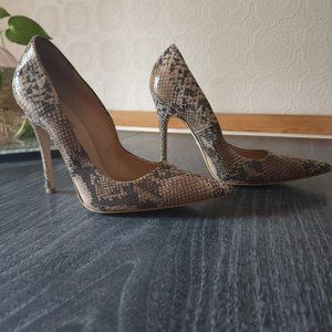 TOPSHOP Snake Skin Stiletto Pointed Toe   Size 10.5     5" Heel